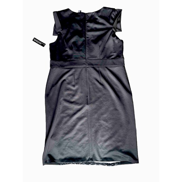 R M Richards Size‎ 14 Black Sequin Lace Panel Knee length Sheath Dress NEW NWT - Picture 8 of 8